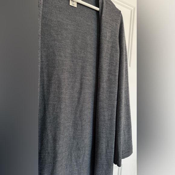 Max Studio 100% Extra Fine Merino Wool Duster Cardigan - Grey/Gray XS fits S too - Picture 13 of 14